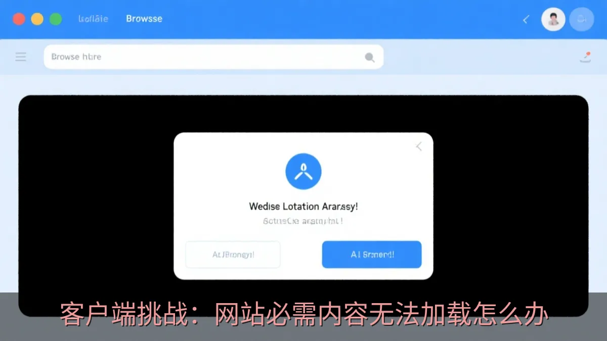 浏览器页面加载异常提示示意图