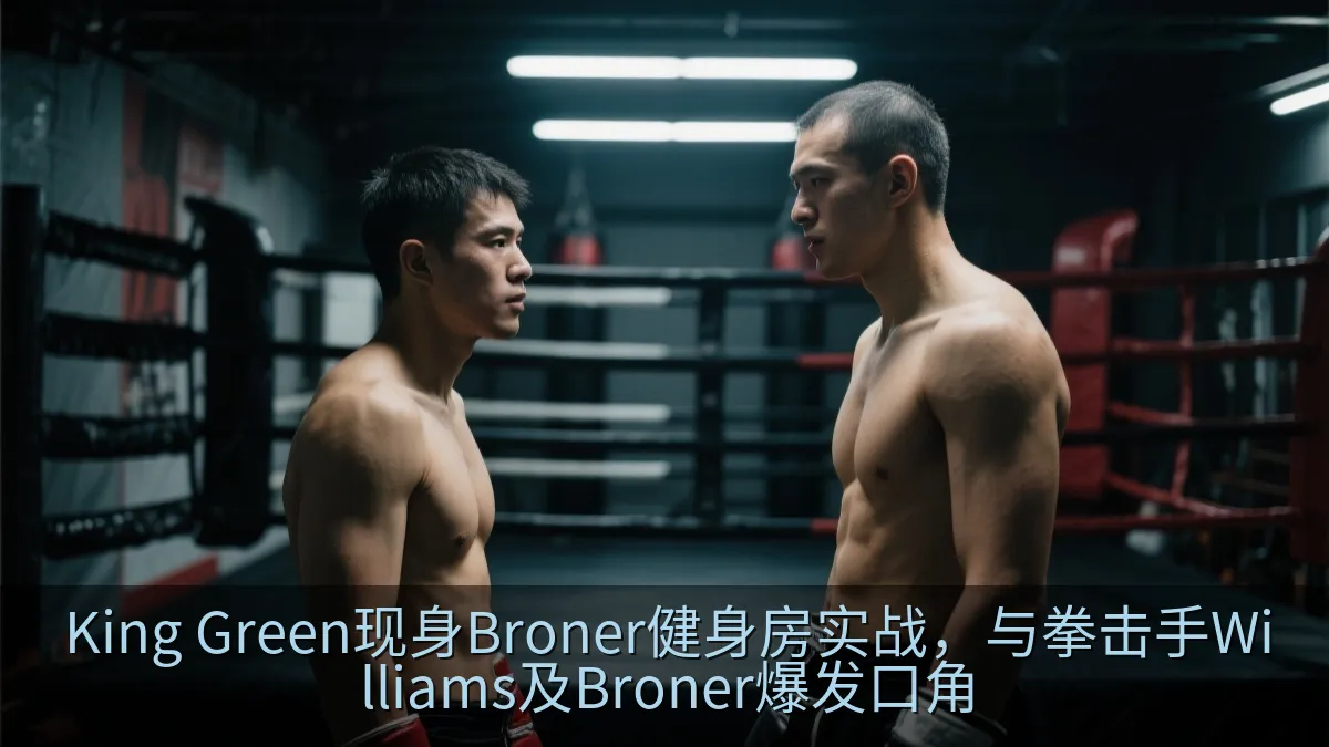 两名格斗人士在训练馆内交流
